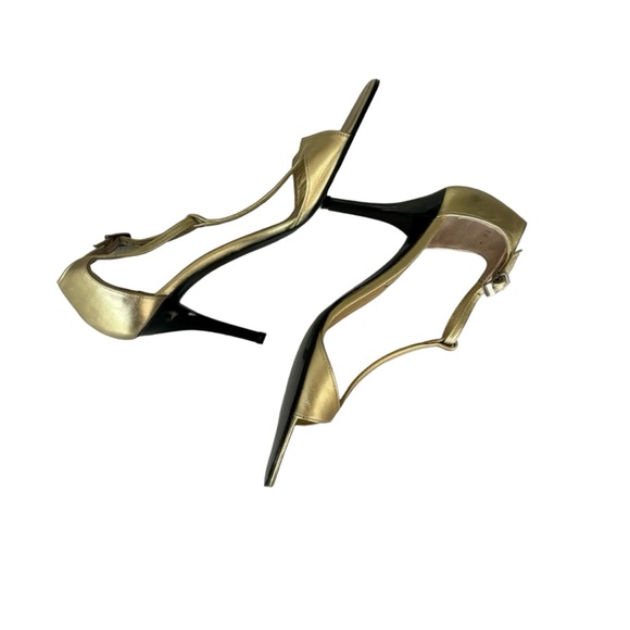 NWOT ROBERT CLERGERIE GOLD HEELS SIZE 9 - Picture 5 of 8